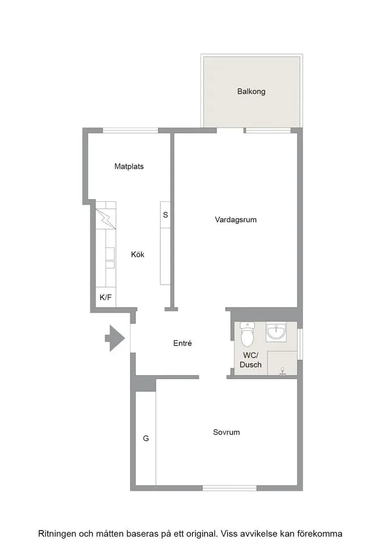 Planritning för Bergsgatan 13 B