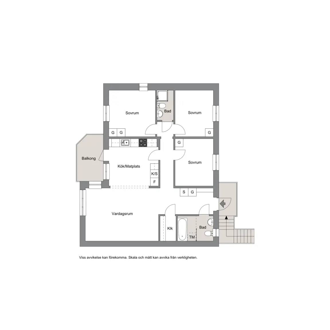 Planritning för Törelvägen 32