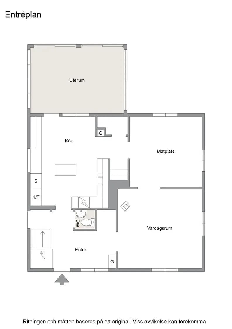 Floor plan for Trädgårdsgatan 7