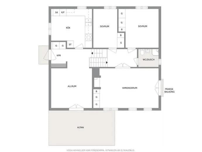 Floor plan for Allégatan 6