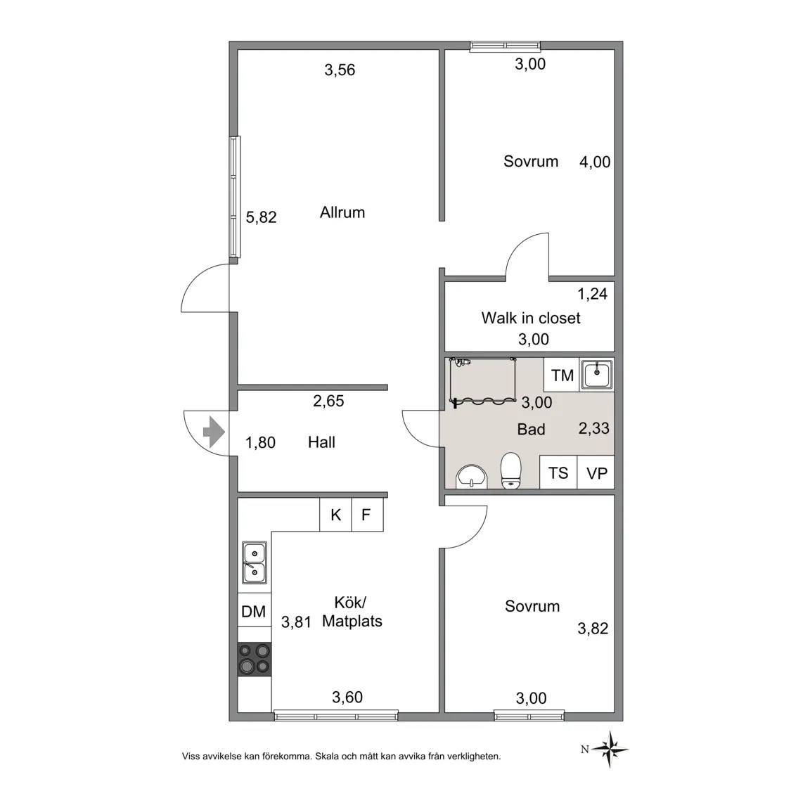 Floor plan for Östra Moränvägen 16