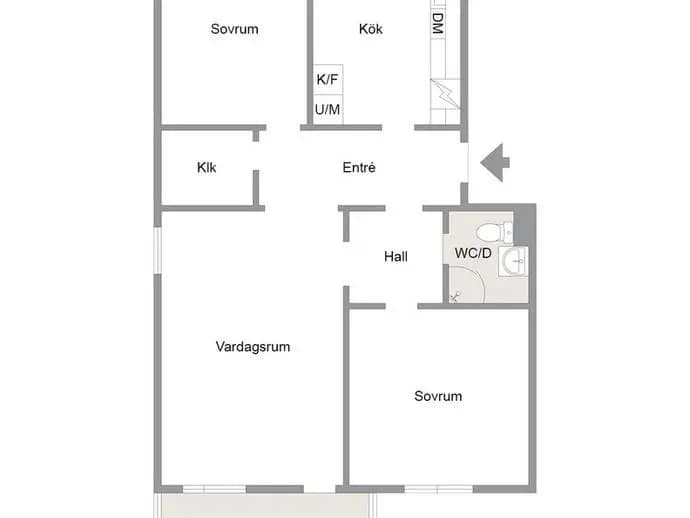 Floor plan for Hällsjövägen 19
