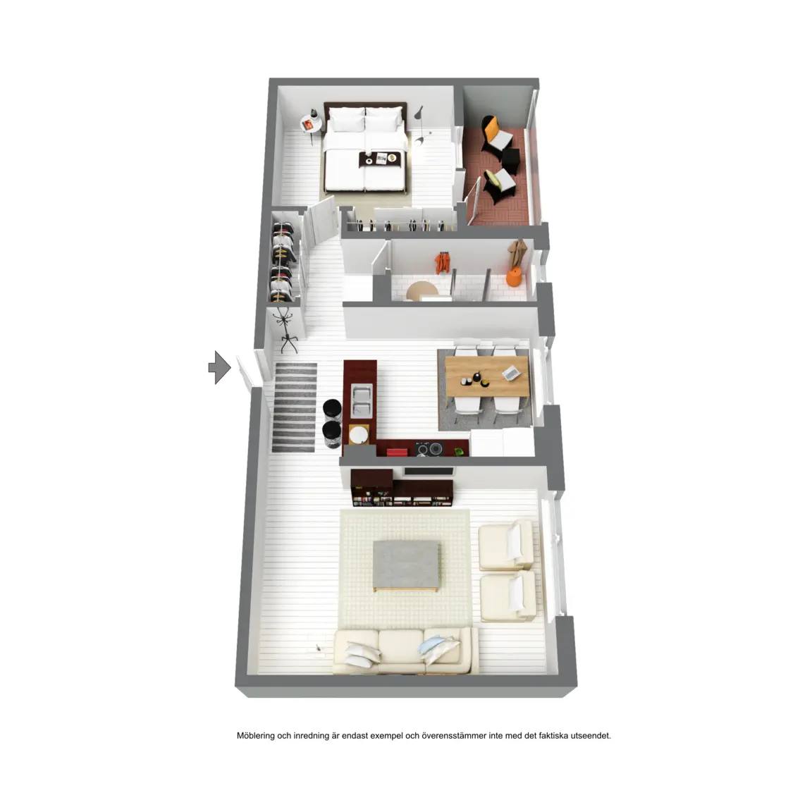 Floor plan for Sagovägen 21