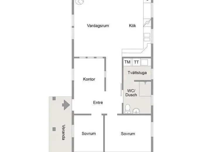 Floor plan for Heden Brändavägen 34