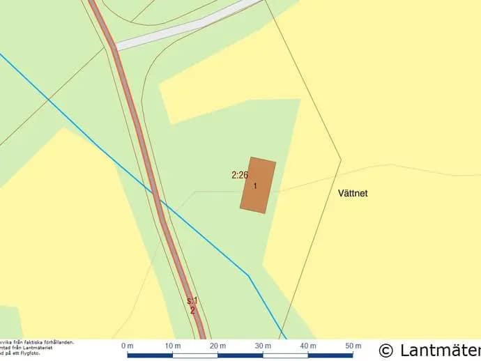 Planritning för Stora Slätthult Vättnet 1