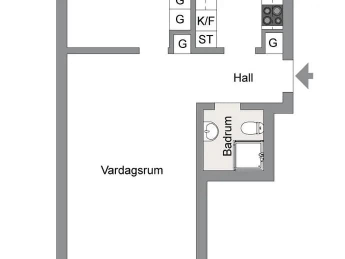 Floor plan for Vindelbosgatan 4 B