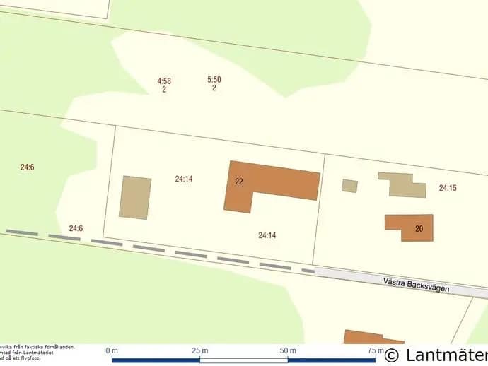 Floor plan for Västra Backsvägen 22