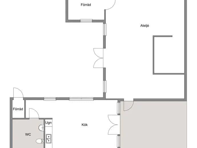 Planritning för Smedjegatan 4