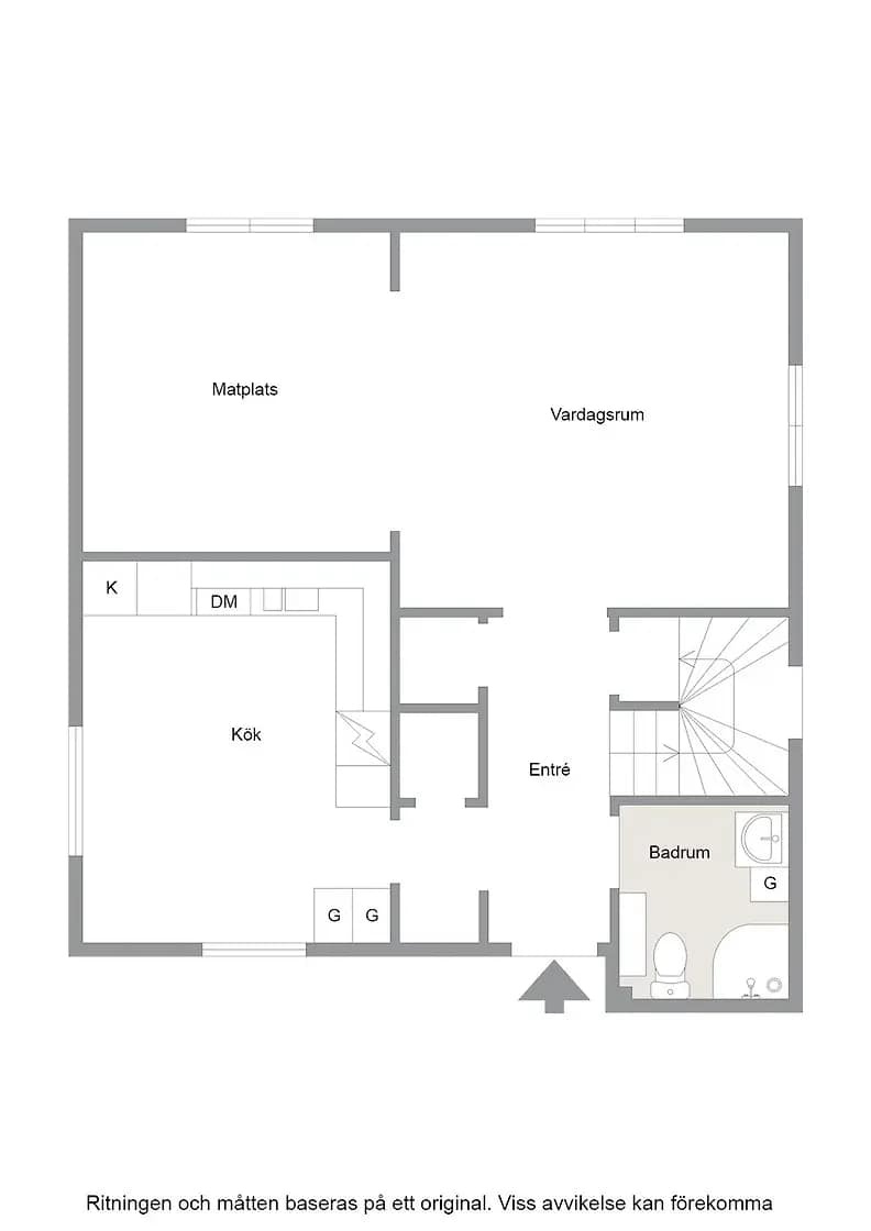 Floor plan for Buanvägen 6
