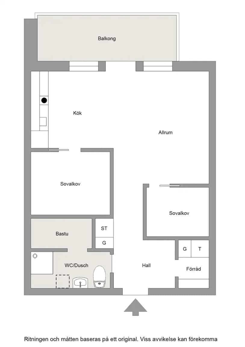 Floor plan for Kabinbanevägen 22, Mitt i Åre lgh 626