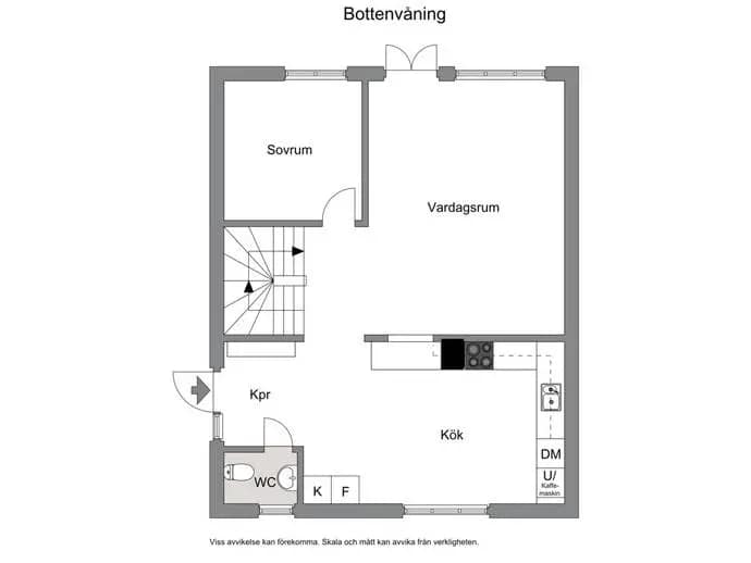 Planritning för Bärnstensvägen 157