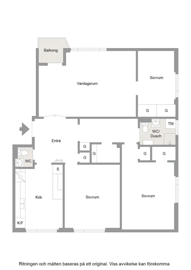 Planritning för Marnäsgatan 29 A