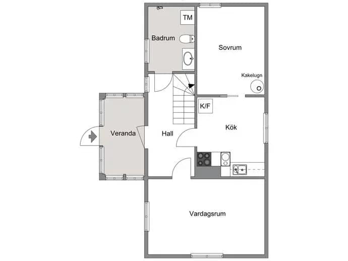 Floor plan for Hästholmen 206