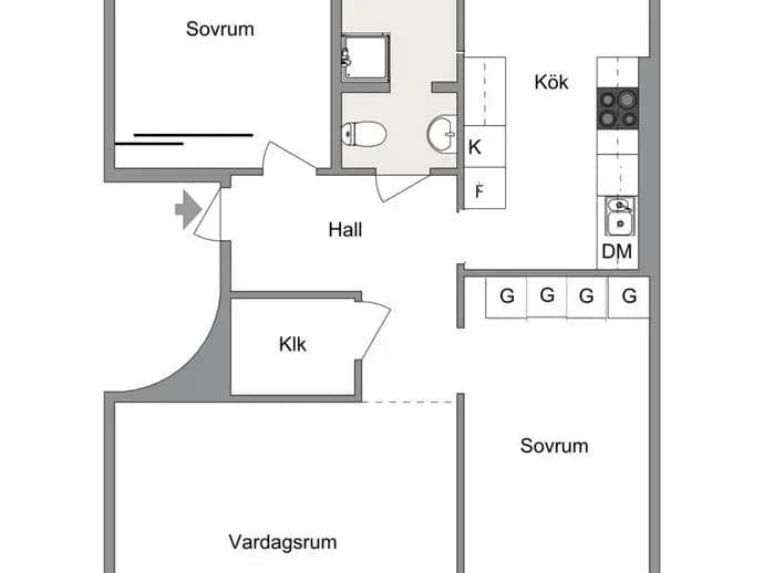 Planritning för Snöstorpsvägen 10A