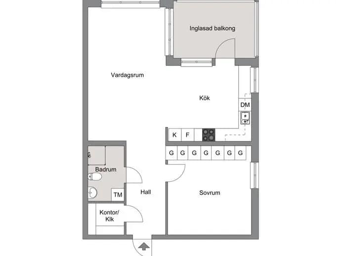 Planritning för Trastbackegränd 3