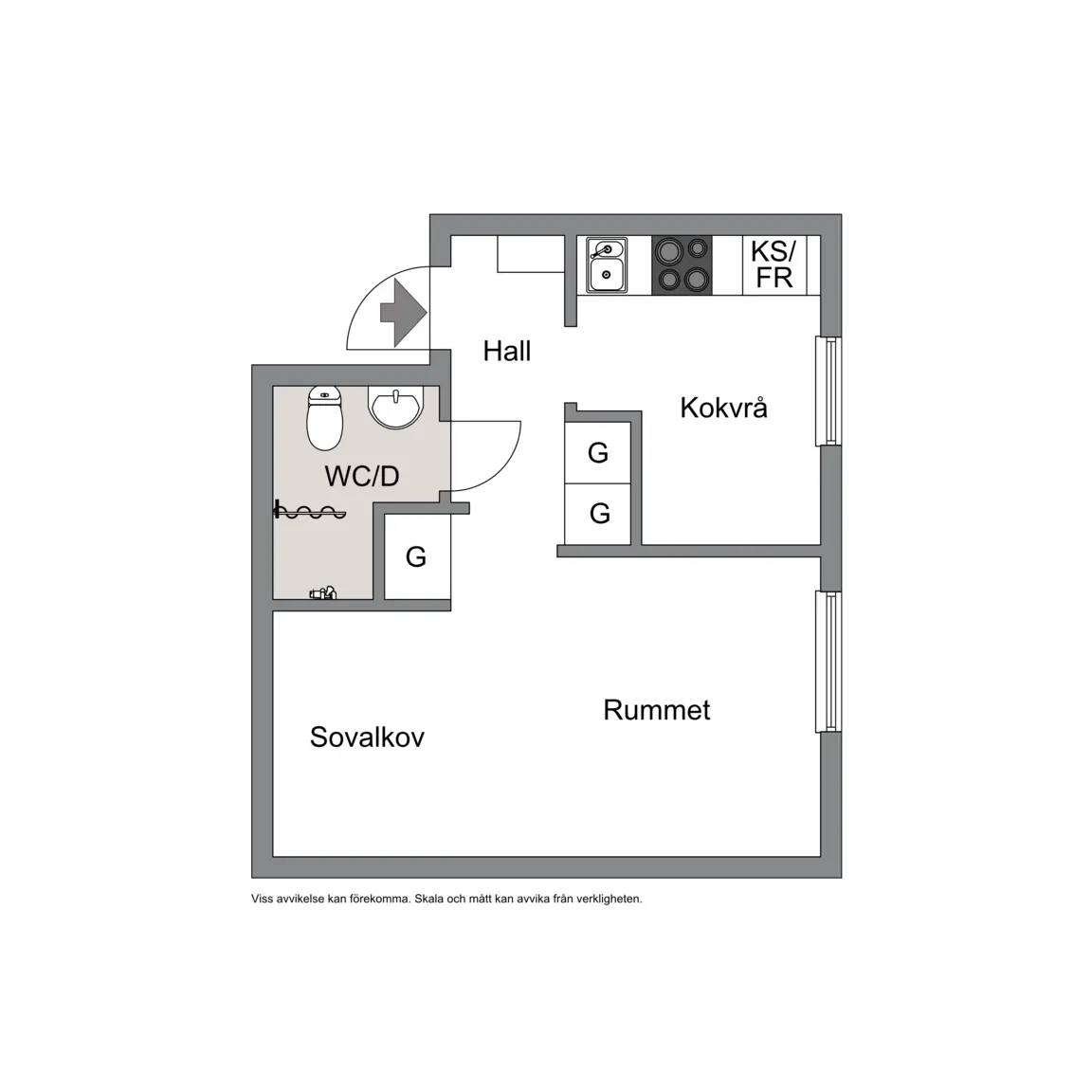 Floor plan for Lambergsgatan 29C