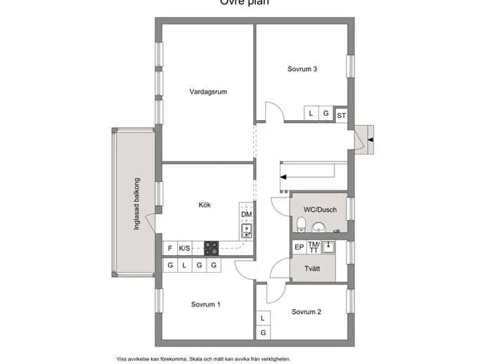 Floor plan for Backabovägen 6A