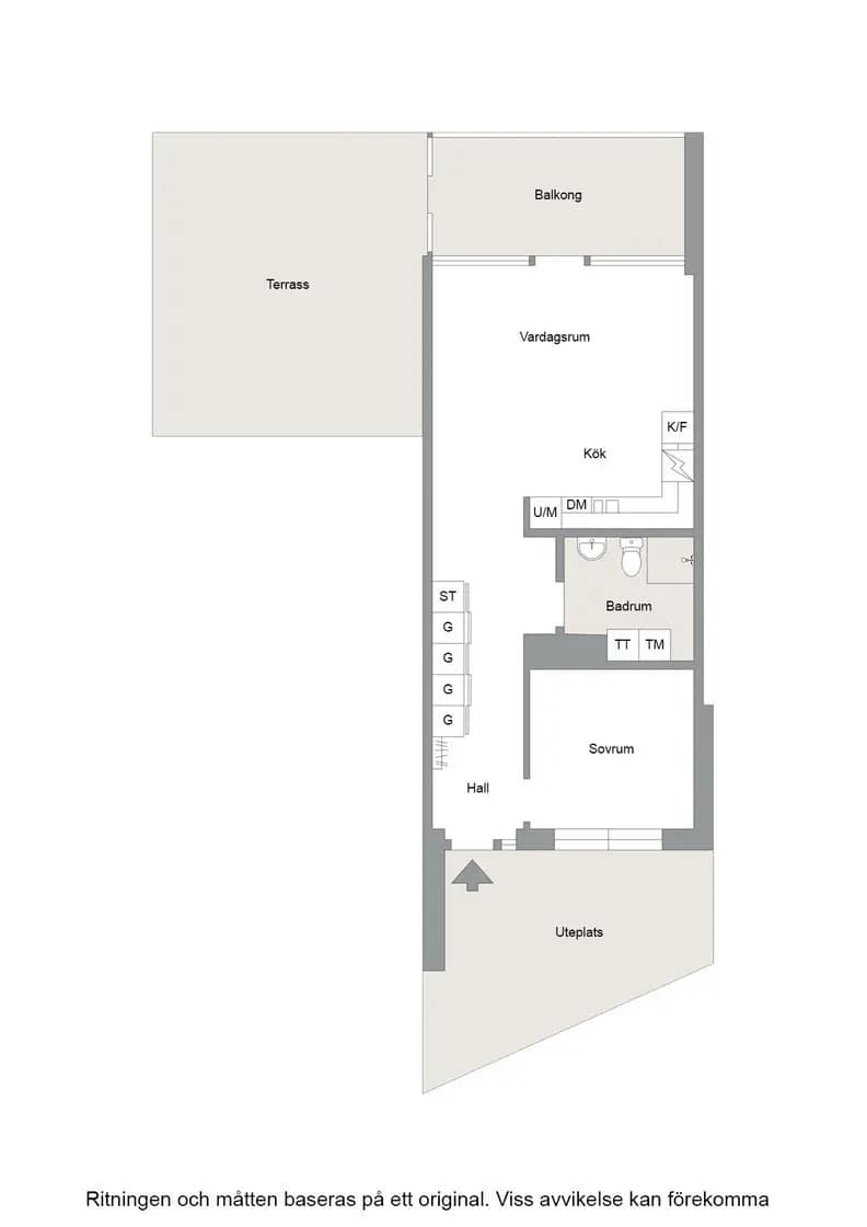 Floor plan for Slåttergatan 29