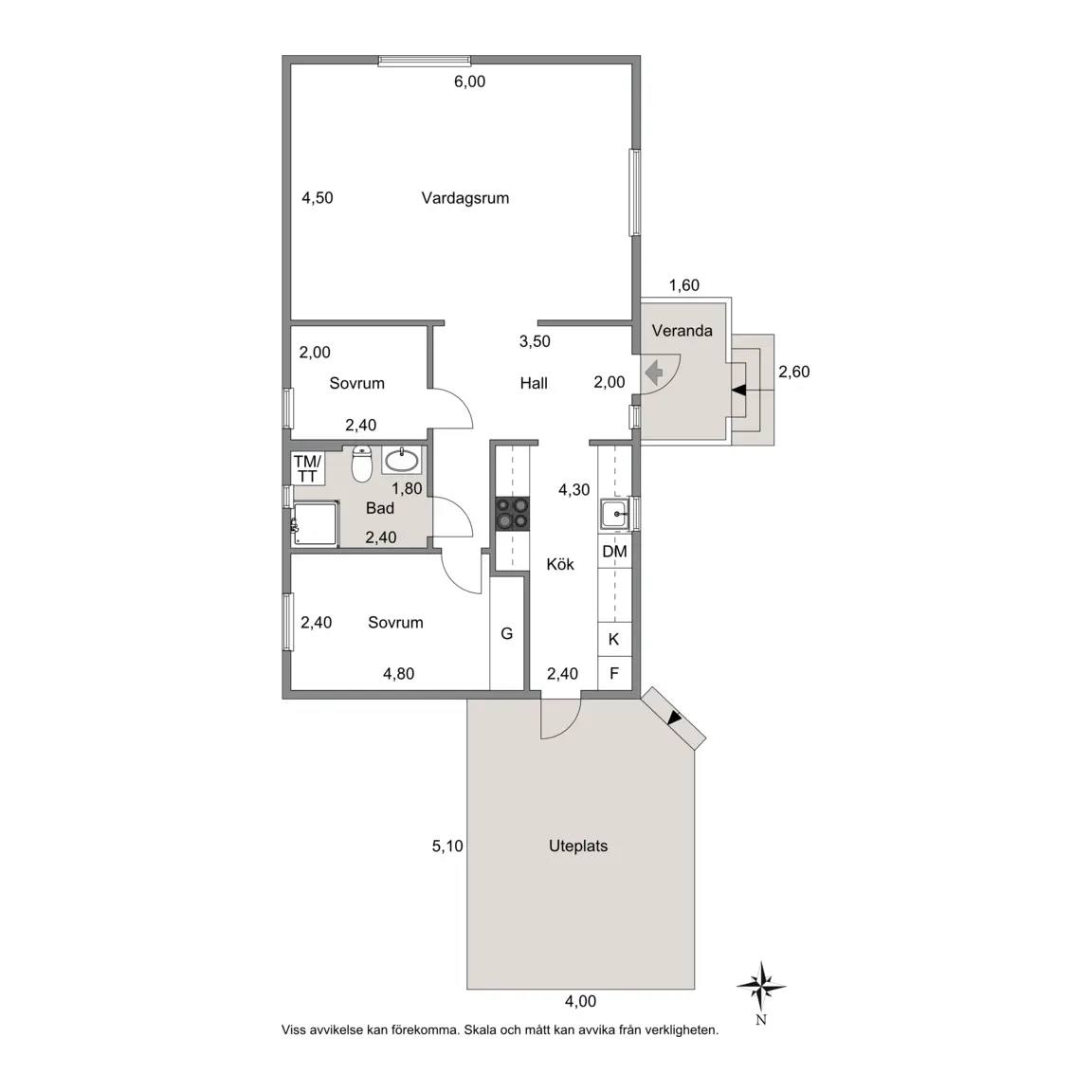 Floor plan for Liden 4