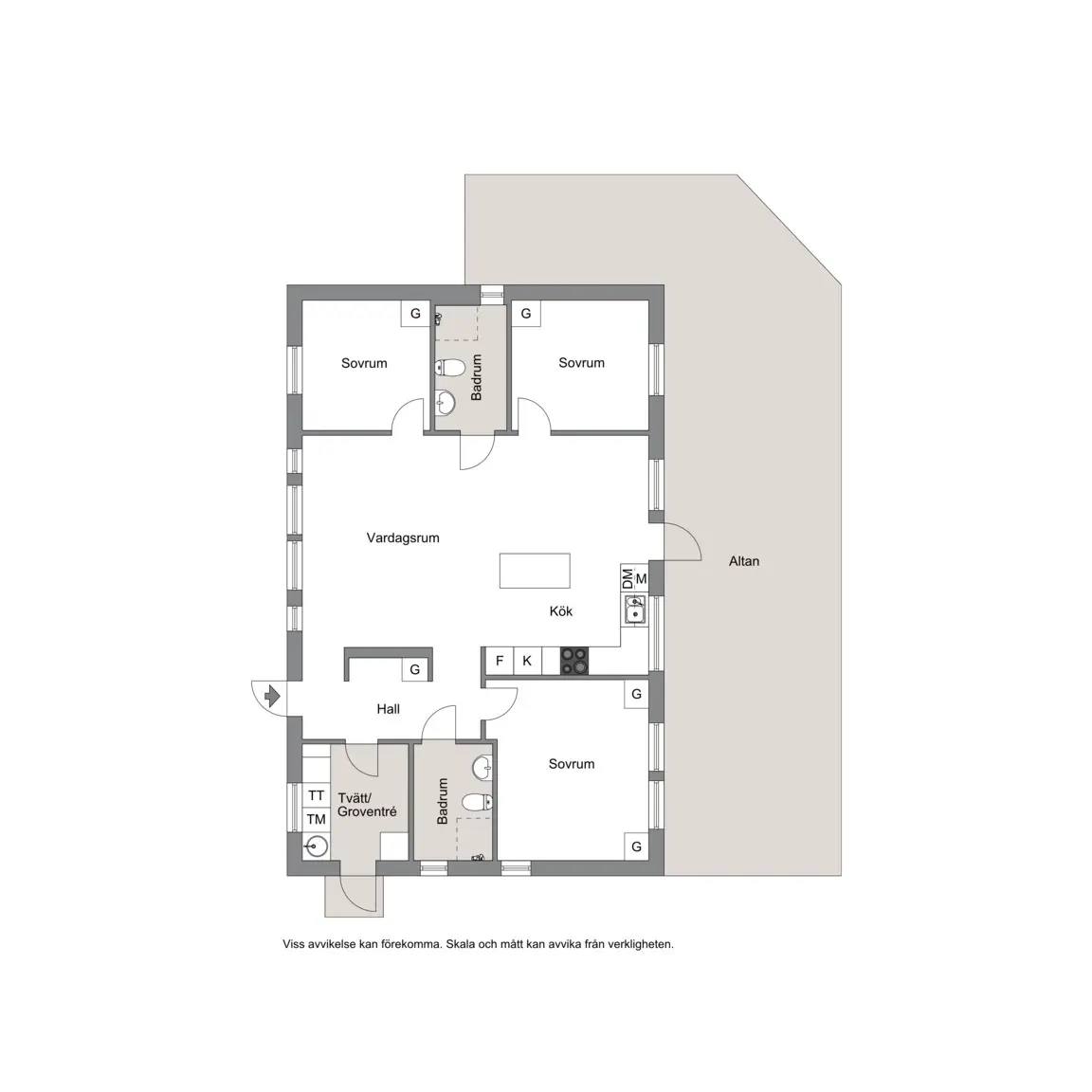 Floor plan for Lillehemsvägen 11