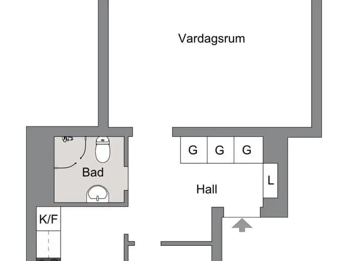 Floor plan for Norrstrandsgatan 21 B