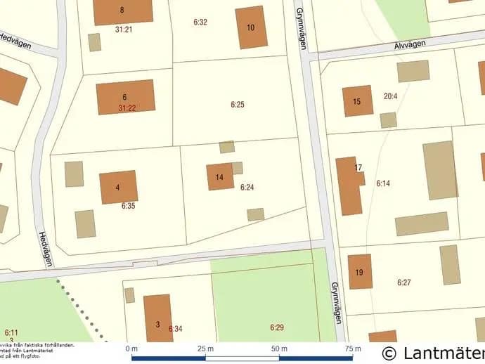 Planritning för Grynnvägen 14
