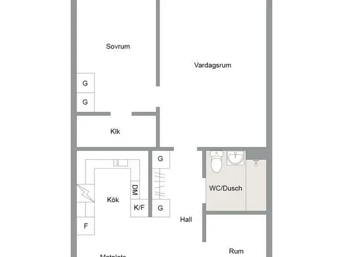Floor plan for Vasagatan 9