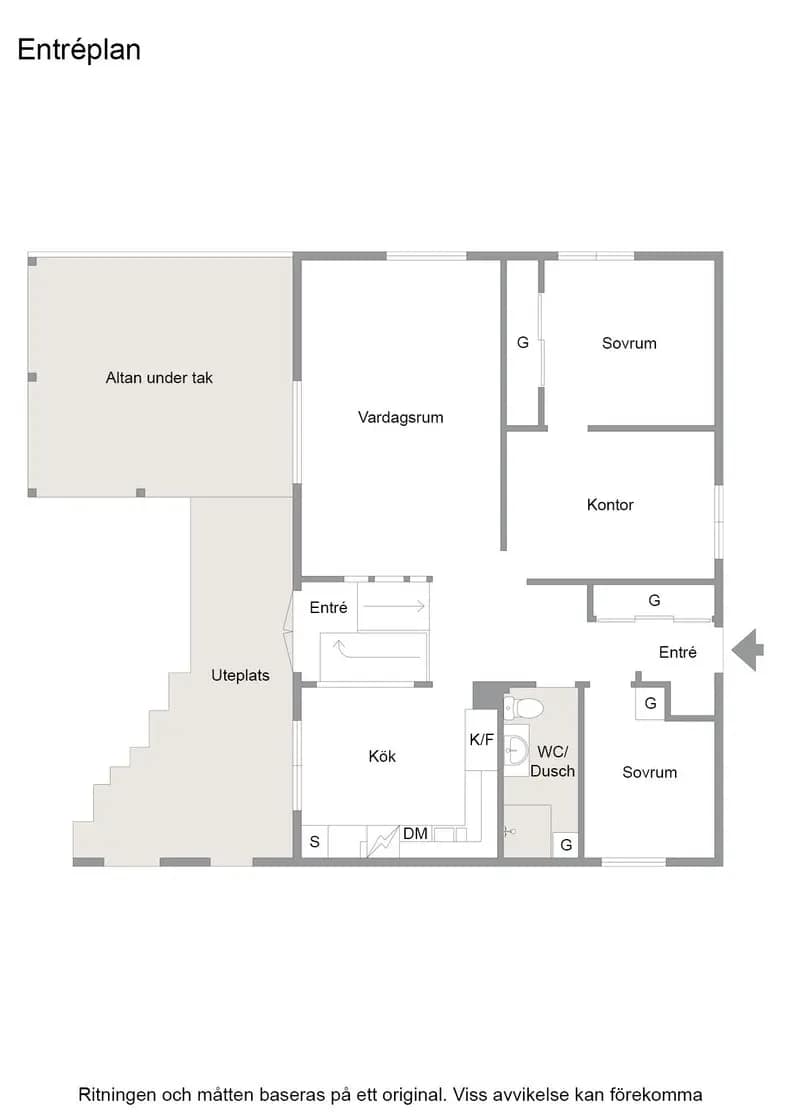 Floor plan for Villavägen 8