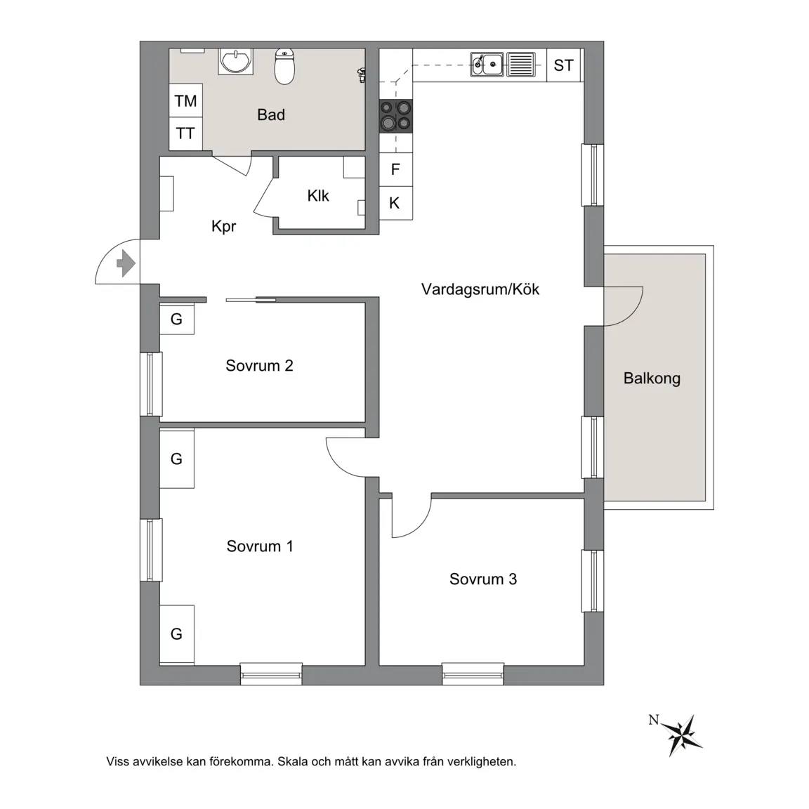 Floor plan for Äppelrosvägen 2