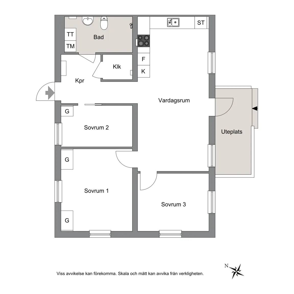 Floor plan for Magnoliavägen 14
