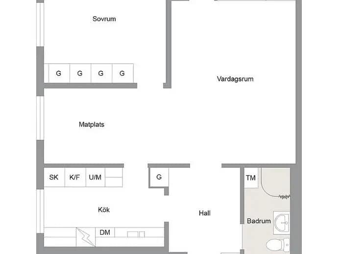 Planritning för Uppegårdsvägen 4