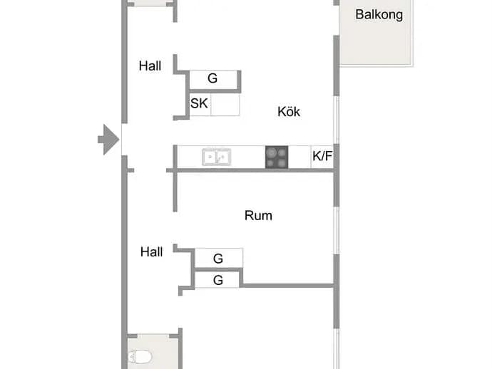 Planritning för Bergsätravägen 5C