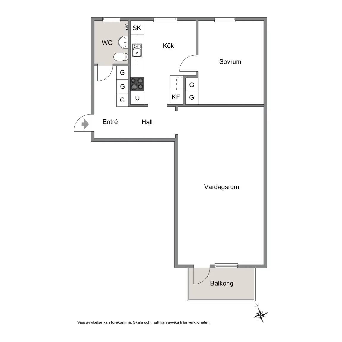 Planritning för Rudebäcksgatan 6B