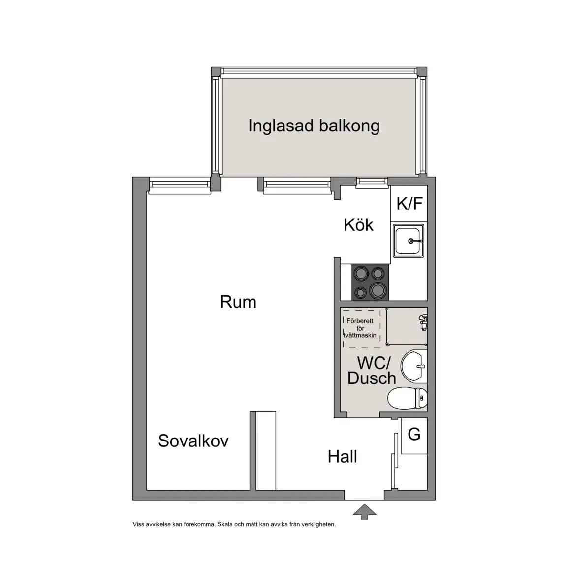 Floor plan for Stenkilsgatan 46B