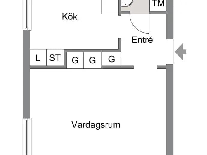 Floor plan for Amiralitetsgatan 6 B