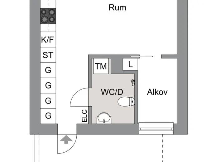 Floor plan for Erik Dahlbergs väg 29
