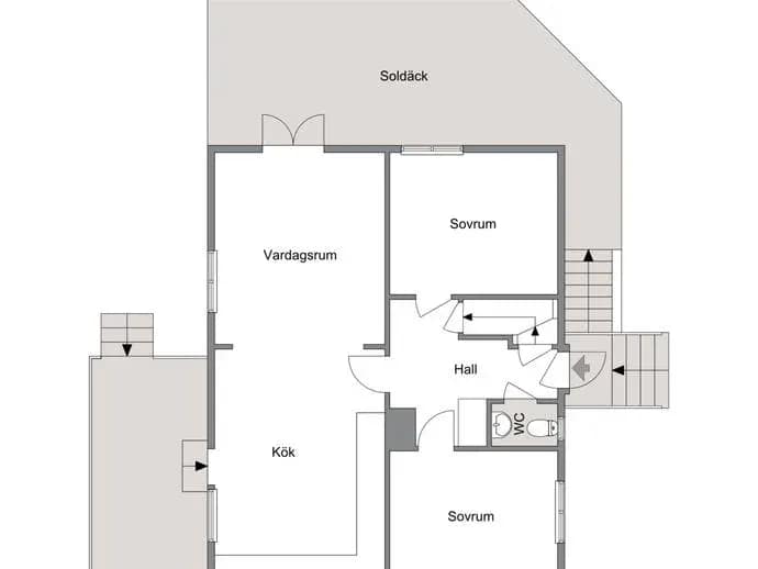 Planritning för Magasinsvägen 6
