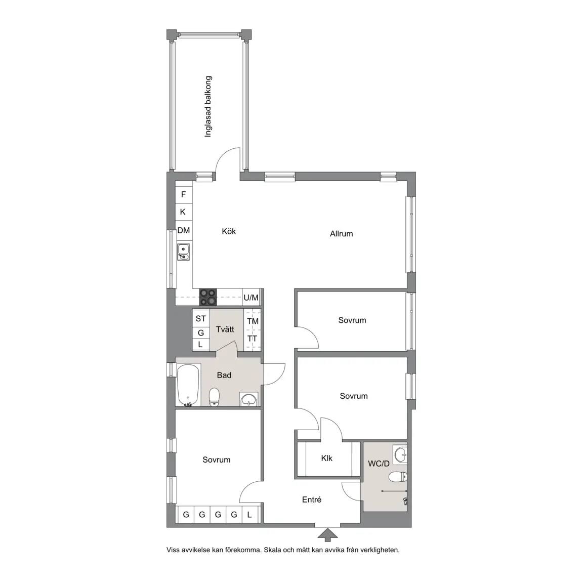 Floor plan for Drottninggatan 6