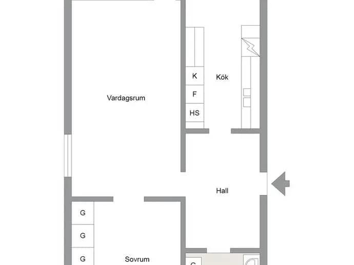 Planritning för Skyttegatan 8C