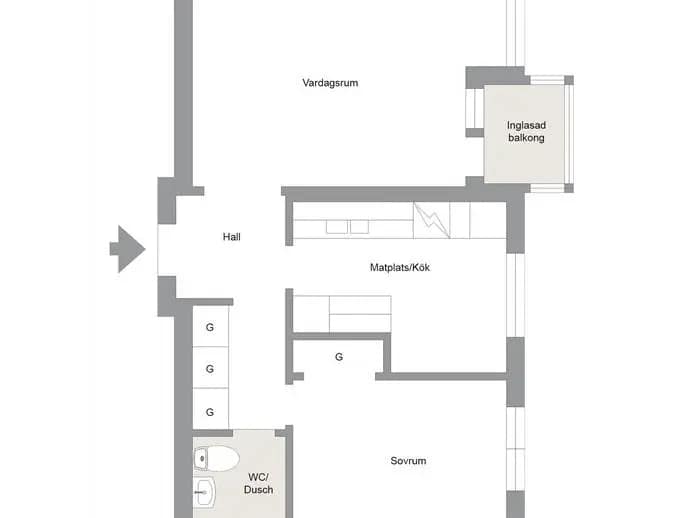 Planritning för Parkvägen 5