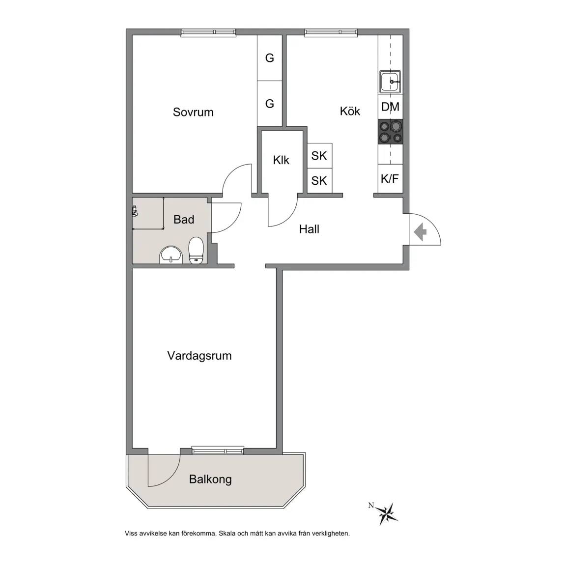 Floor plan for Gårdskullavägen 3C