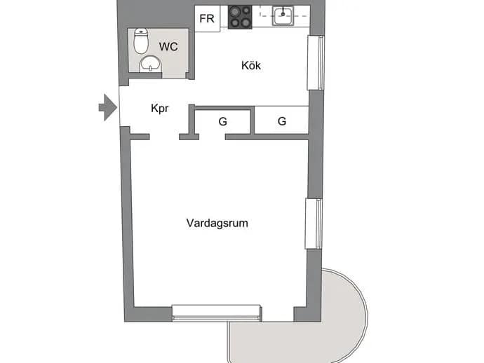 Floor plan for Bissmarksgatan 8