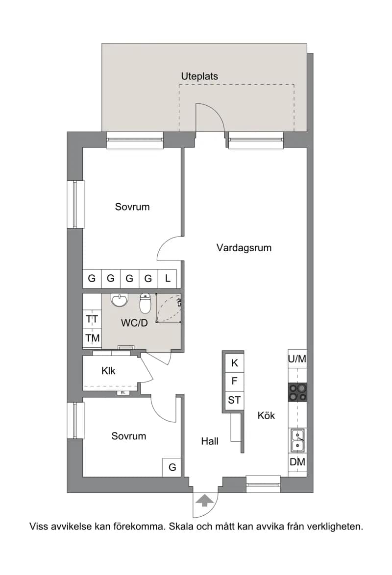 Planritning för Rudavägen 19