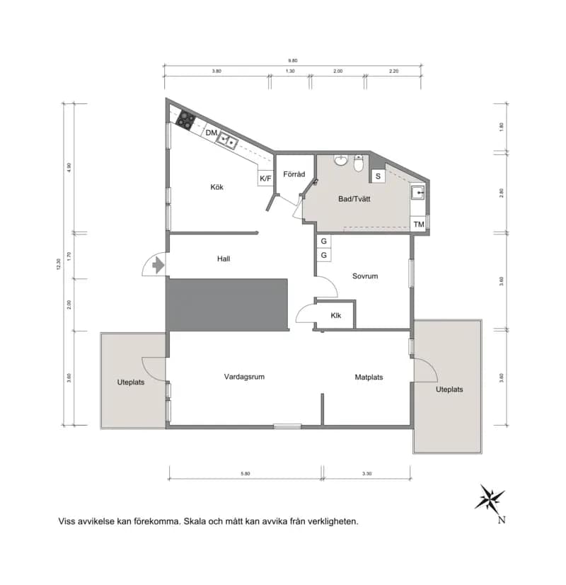 Floor plan for Frejas väg 7