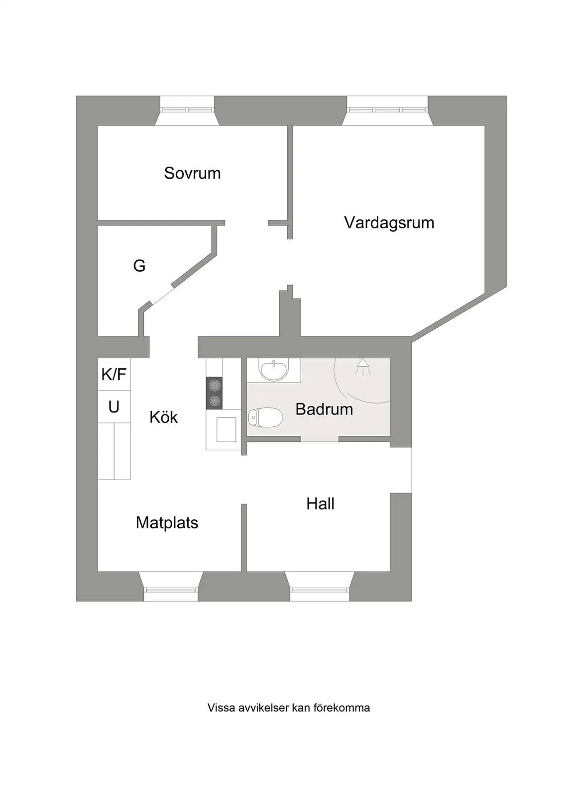 Floor plan for Sturegatan 20