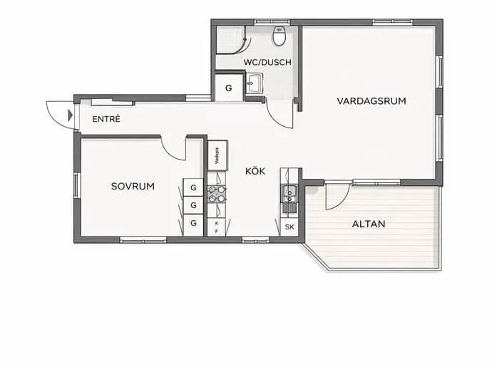 Floor plan for Persgatan 10