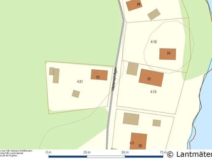 Planritning för Västansjövägen 23