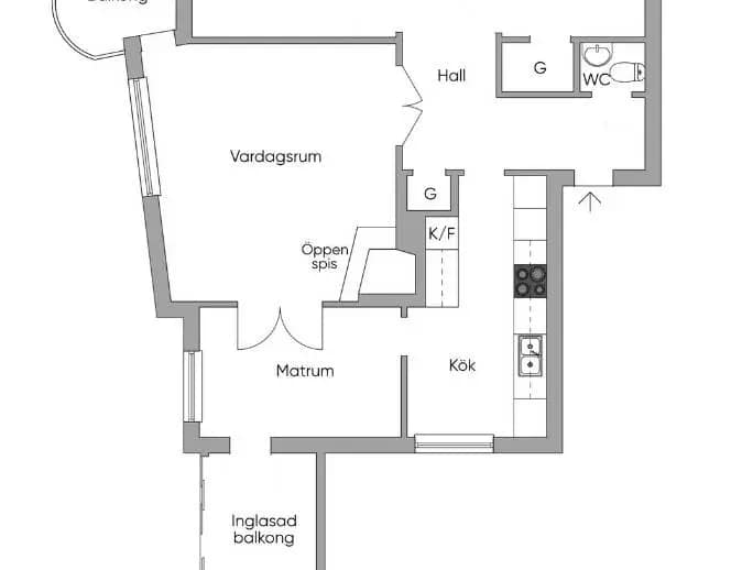 Planritning för Kungsgårdsvägen 6