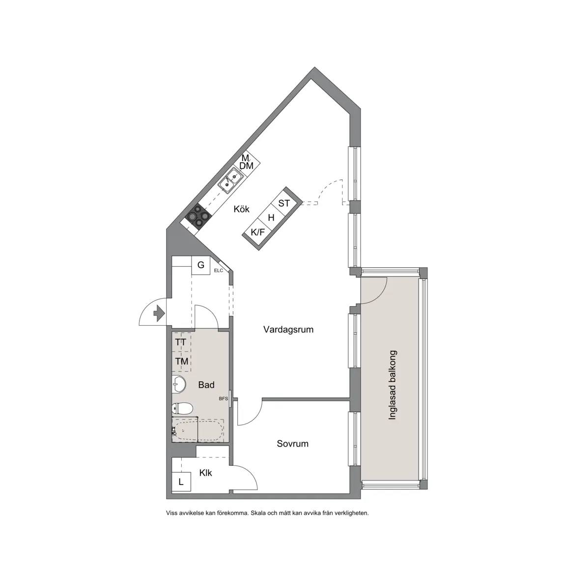 Floor plan for Bogsprötsgatan 23