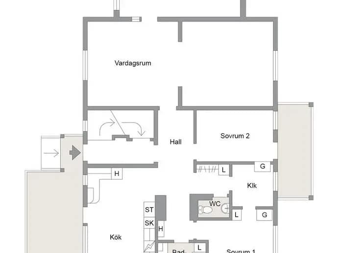 Floor plan for Stationsgatan 9
